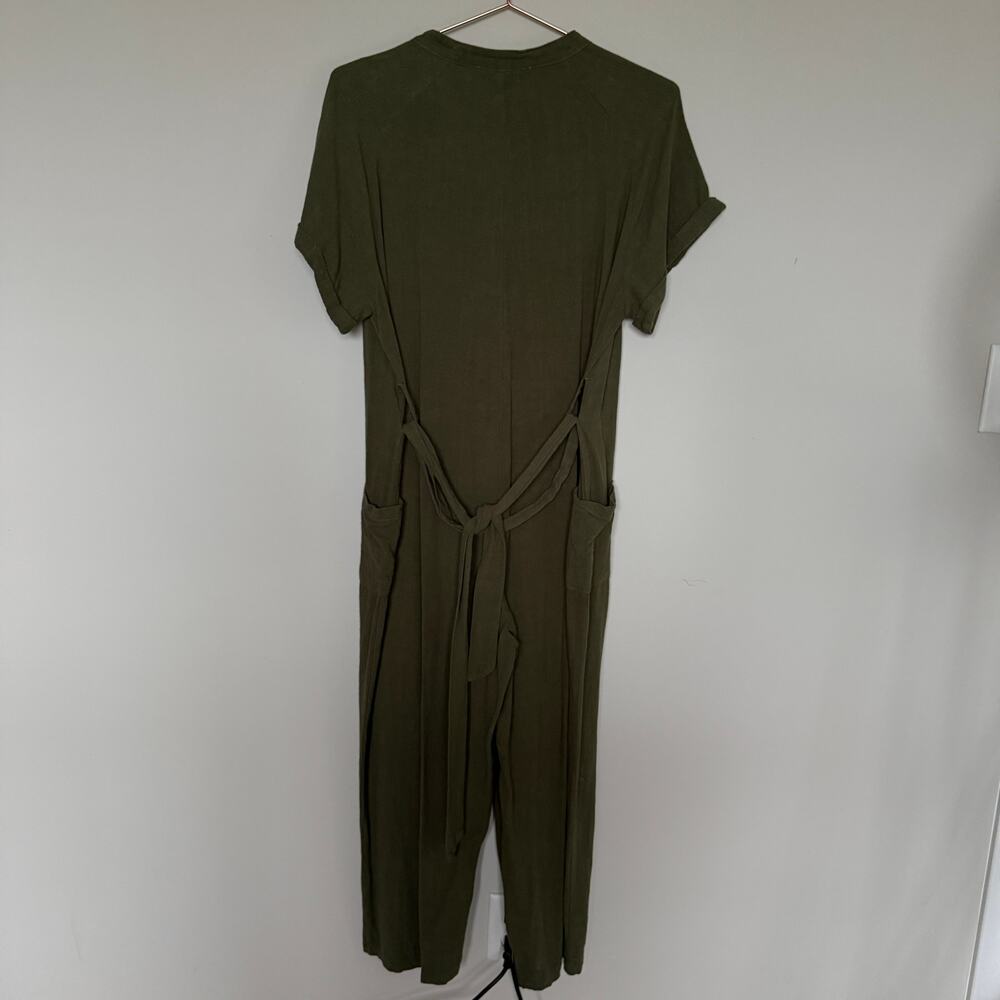 Petal & Pup Womens Archie 100% Linen Jumpsuit 8 Green Minimalist Lagenlook Boho - Picture 8 of 9